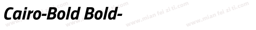 Cairo-Bold Bold字体转换